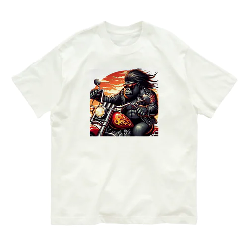 夕日に輝くゴリラ Organic Cotton T-Shirt