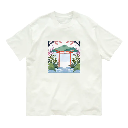 神社へ散歩 Organic Cotton T-Shirt