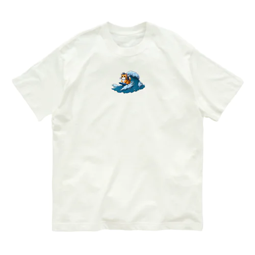 波乗りネコ オーガニックコットンTシャツ