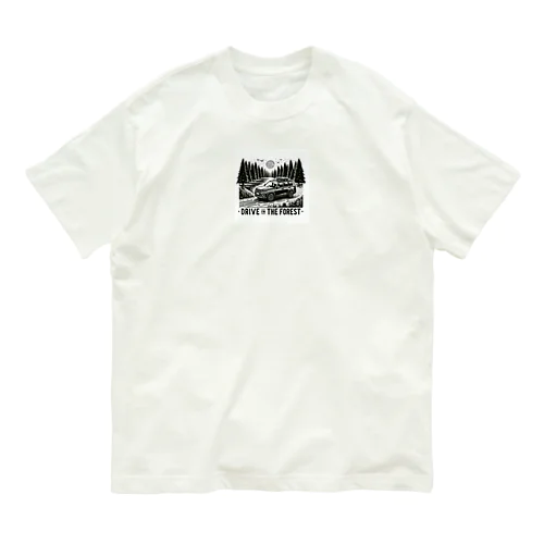 森にドライブ オーガニックコットンTシャツ