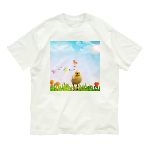 ヒヨコさんの冒険 オーガニックコットンTシャツ