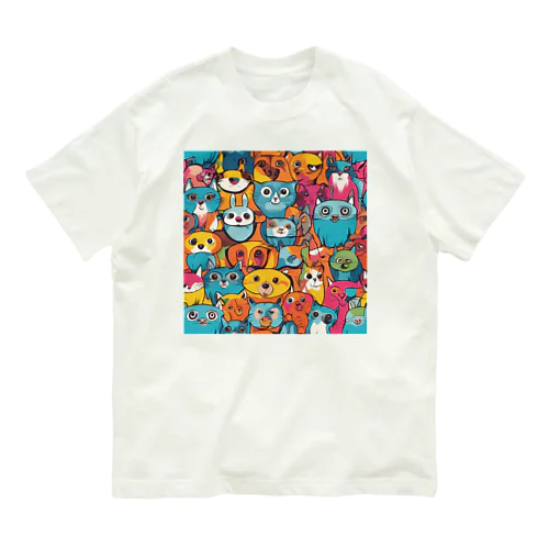 ポップアート オーガニックコットンTシャツ