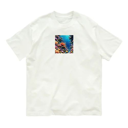 蒼いサンゴ礁 オーガニックコットンTシャツ