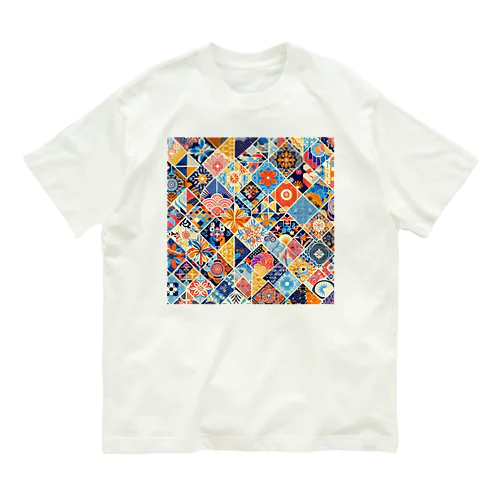 和風柄　彩柄 Organic Cotton T-Shirt