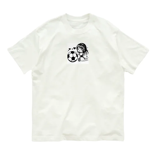 女の子サッカー Organic Cotton T-Shirt