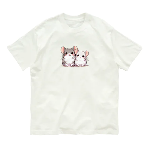 なかよしチンチラ オーガニックコットンTシャツ