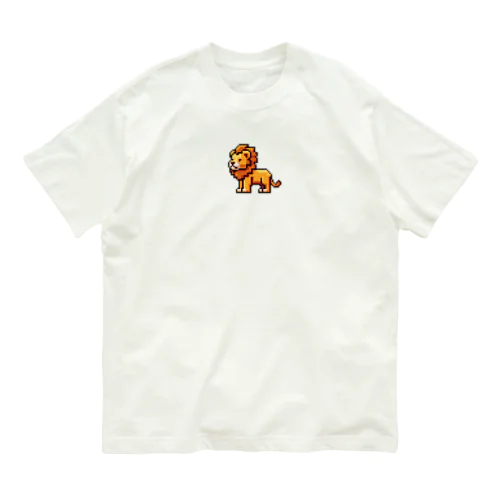 ドット絵のライオン Organic Cotton T-Shirt