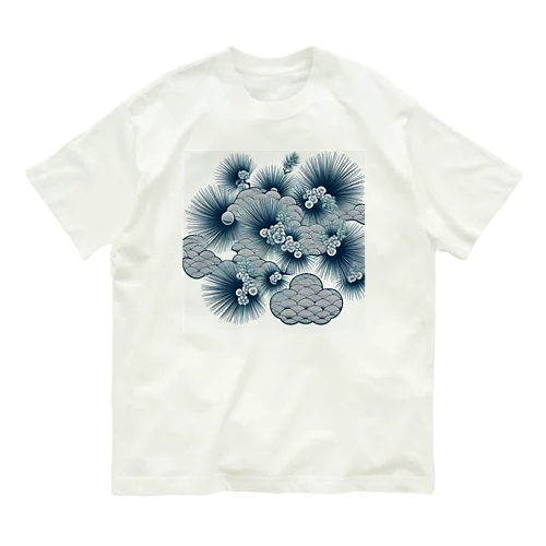 和風柄　笠松柄 Organic Cotton T-Shirt