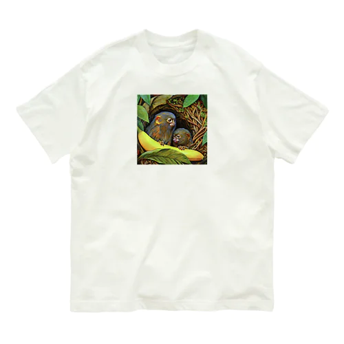 サル、猿 Organic Cotton T-Shirt