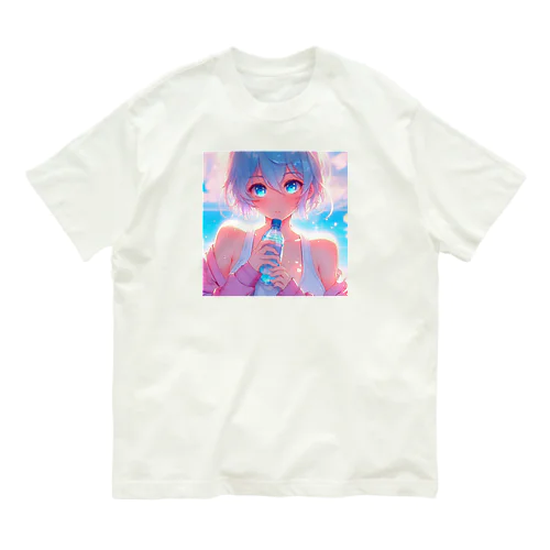 暑いから水分補給♪ オーガニックコットンTシャツ