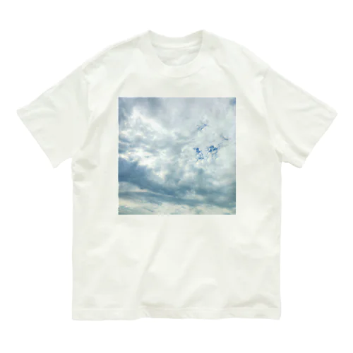 今日も雲は空を覆い尽くし隠す オーガニックコットンTシャツ