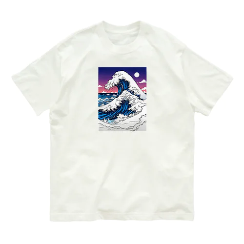 浮世絵風の波 オーガニックコットンTシャツ