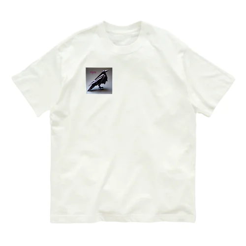 origamiカラス オーガニックコットンTシャツ