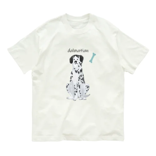 白黒のブチがチャームポイントなダルメシアン Organic Cotton T-Shirt