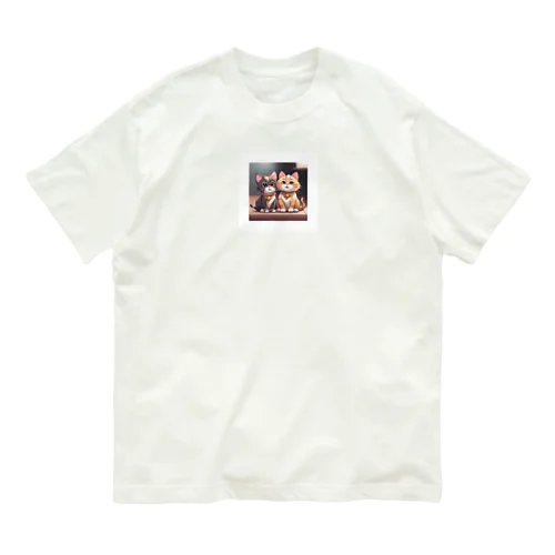 みーちゃんとまりちゃん Organic Cotton T-Shirt