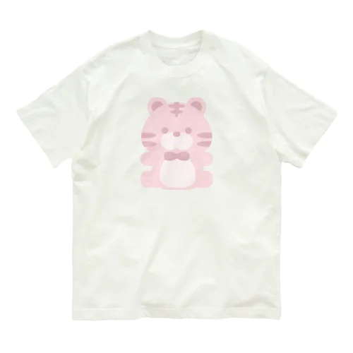 ゆるかわタイガー[ピンク] オーガニックコットンTシャツ