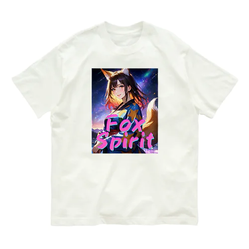 【Fox Spirit】キツネの精霊 オーガニックコットンTシャツ