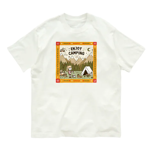 【Enjoy Camping】キャンプを楽しむ Organic Cotton T-Shirt