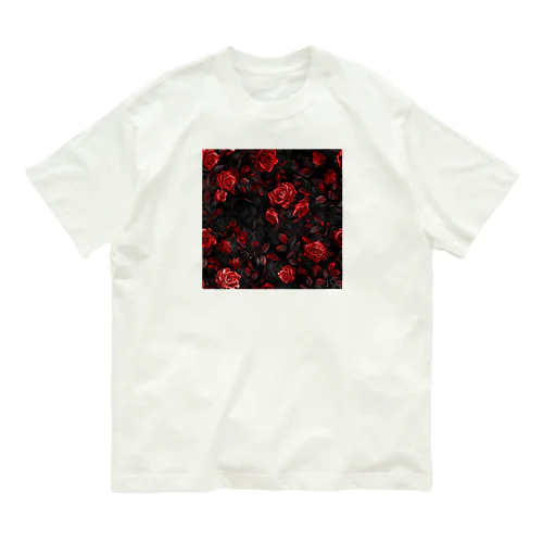 イラスト　深紅の美しい薔薇　3 Organic Cotton T-Shirt