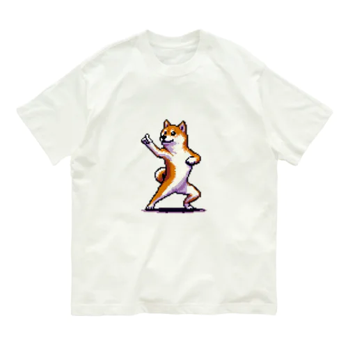 踊りまくる柴犬 Organic Cotton T-Shirt