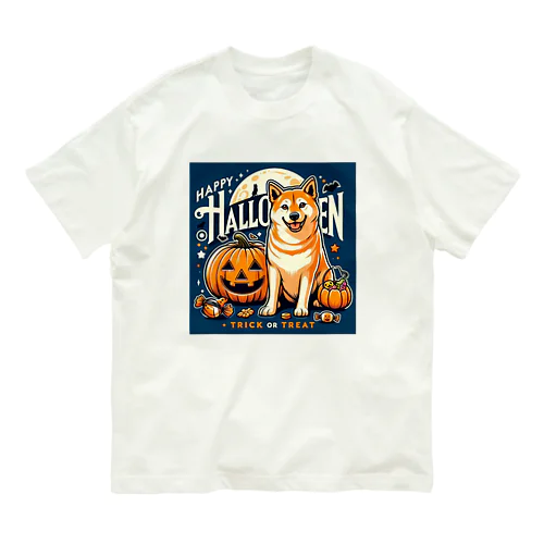 DOG x HALLOWEEN 03🟦(濃色用) Organic Cotton T-Shirt