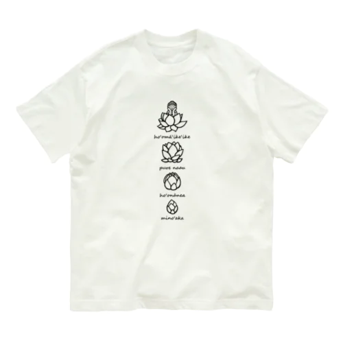 Bloom (black) オーガニックコットンTシャツ