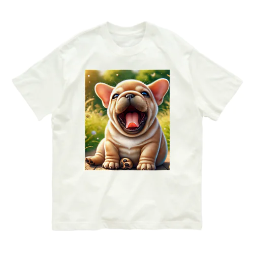 モフモフフレンチブル Organic Cotton T-Shirt