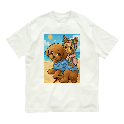 マロンとショコラの休日リゾート Organic Cotton T-Shirt