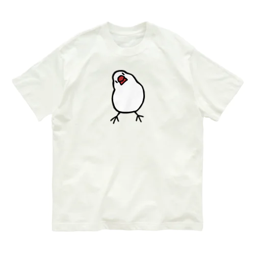 かしげる文鳥 オーガニックコットンTシャツ