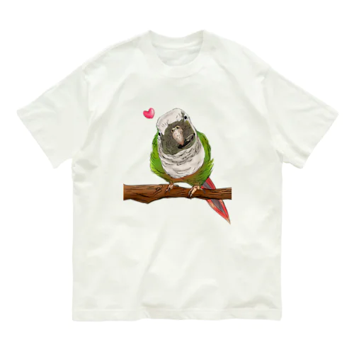 ホオミドリアカオウロコインコ フルカラー① オーガニックコットンTシャツ