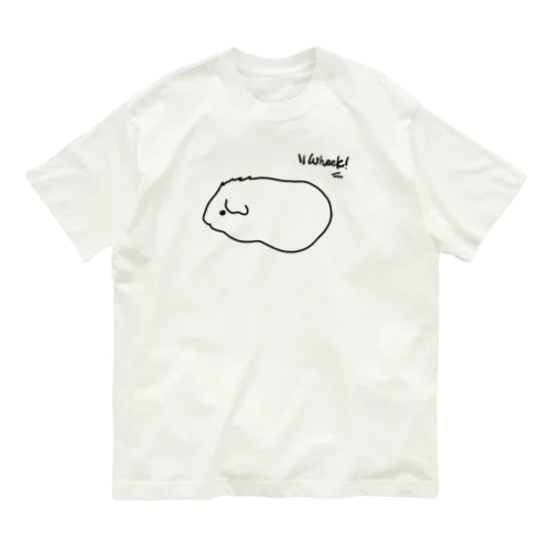 guineapig “Wheek！” オーガニックコットンTシャツ