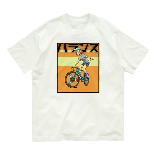 バランス (inked fixie girl) オーガニックコットンTシャツ