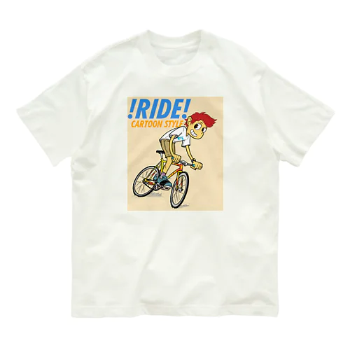 !RIDE! (CARTOON STYLE) オーガニックコットンTシャツ