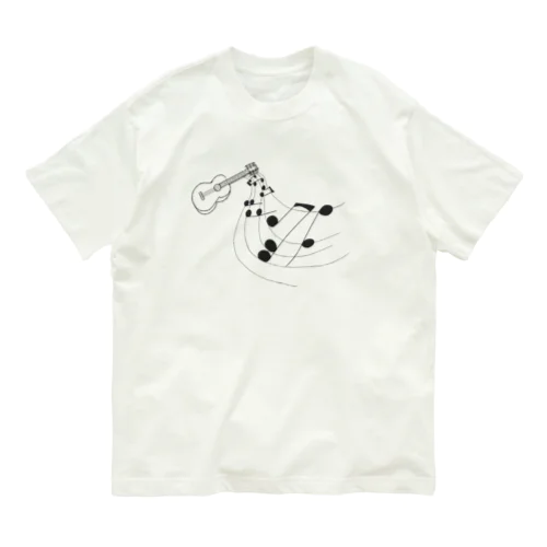 奏でるギター 線画 Organic Cotton T-Shirt