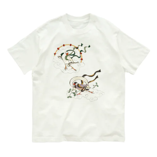 文鳥風神雷神 Organic Cotton T-Shirt