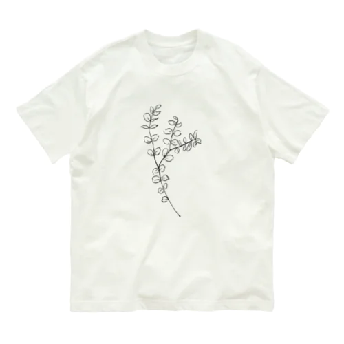 グリーン①(black) オーガニックコットンTシャツ