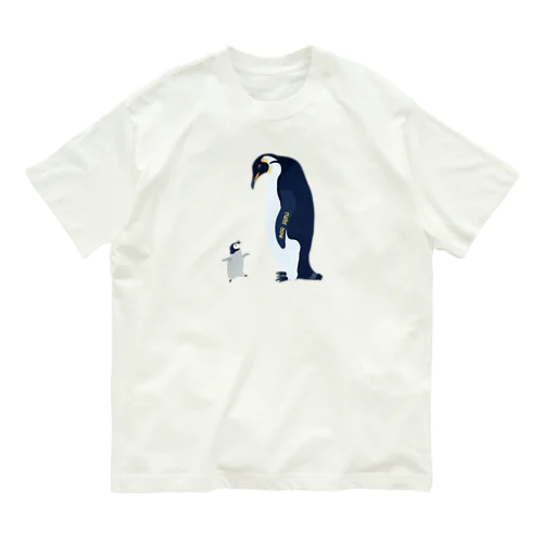 皇帝ペンギン親子 オーガニックコットンTシャツ