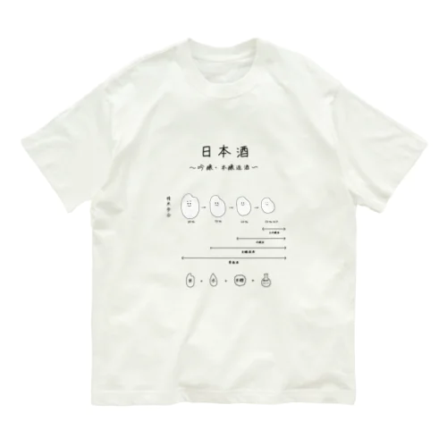日本酒〜吟醸・本醸造酒ver〜 Organic Cotton T-Shirt