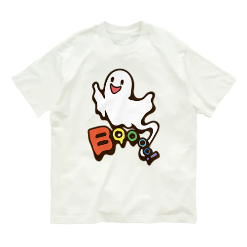 おばけちゃんばぁ!(Boo!ゴースト)カラフル Organic Cotton T-Shirt