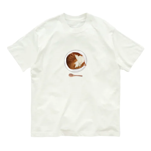 猫カレー🍛おいしそうな いろをした ねこ. Organic Cotton T-Shirt