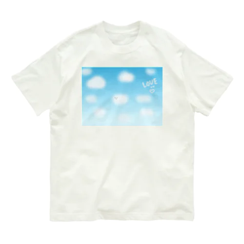 青い空白い雲 オーガニックコットンTシャツ