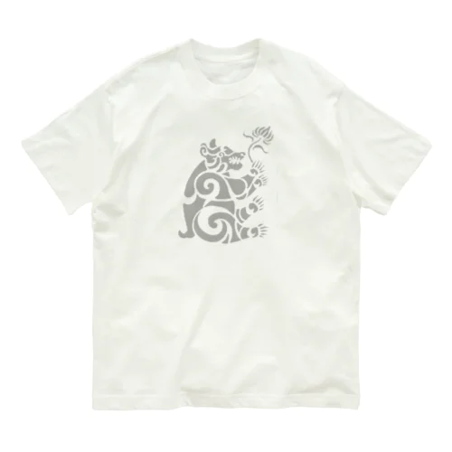 中南米風のクマ オーガニックコットンTシャツ