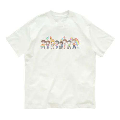 【Rainbow】パレード オーガニックコットンTシャツ