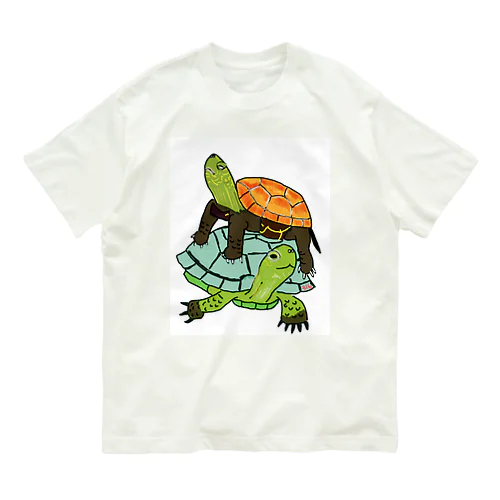 スペインイシガメとクサガメちゃん Organic Cotton T-Shirt