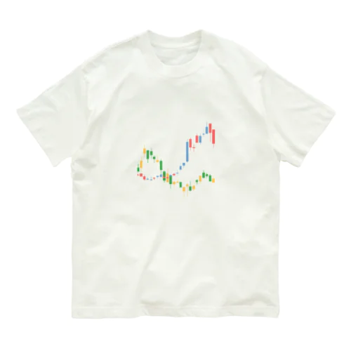 うねうねローソク足 Organic Cotton T-Shirt