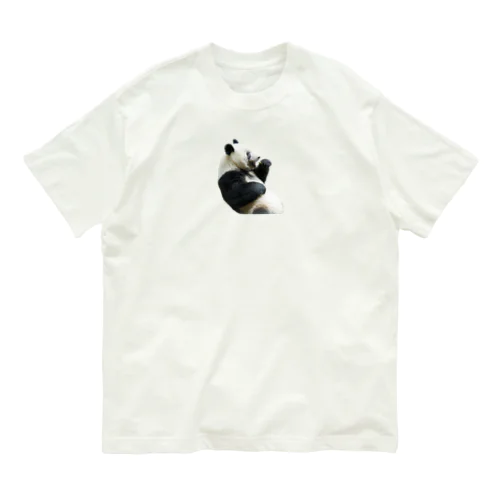 食事中パンダ Organic Cotton T-Shirt