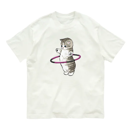 フラフープにゃん Organic Cotton T-Shirt