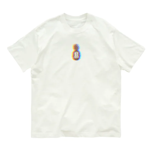 パイナップル Rainbow オーガニックコットンTシャツ