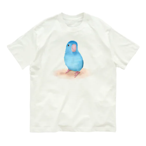 ブルーマメルリハ【まめるりはことり】 Organic Cotton T-Shirt