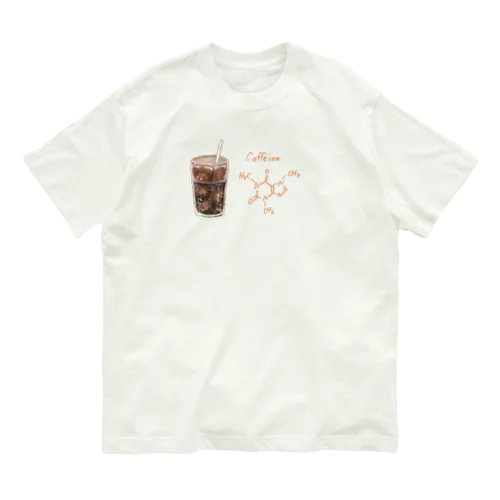 カフェイン　アイスコーヒーバージョン Organic Cotton T-Shirt